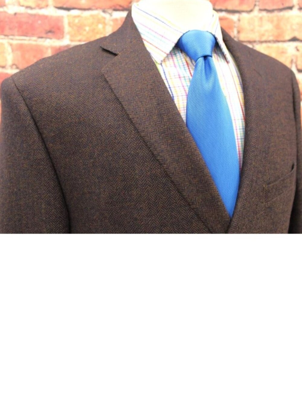 44 REG| TALLIA REGULAR FIT SPORT COAT 100% WOOL HEATHERED BROWN HERRINGBONE
